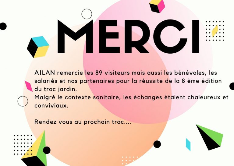 MERCI AUX VISITEURS DU TROC JARDIN DU SAMEDI 3 AVRIL