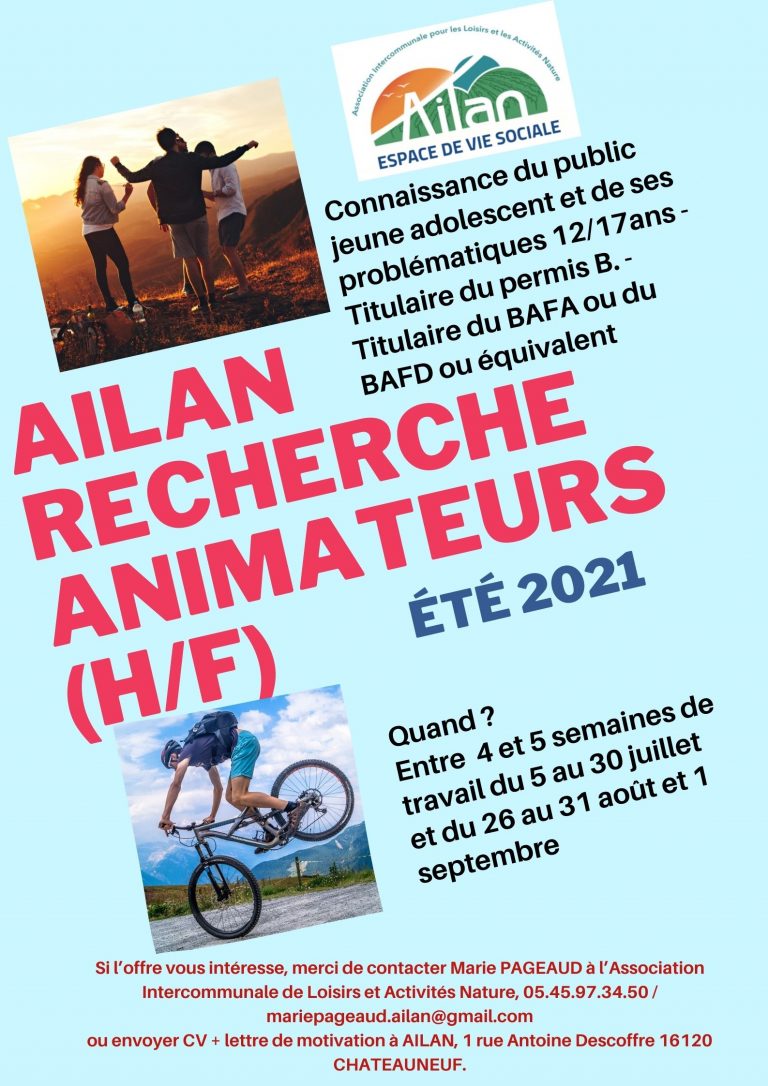 Ailan recherche des animateurs (H/F) pour l&rsquo;accueil jeunes