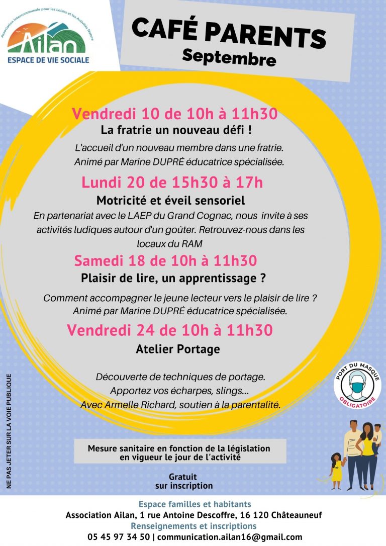 programme de la rentrée avec AILAN