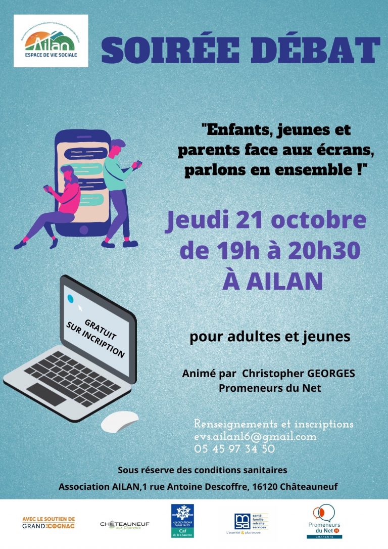 Soirée débat : Enfants, jeunes et parents face aux écrans parlons-en ensemble