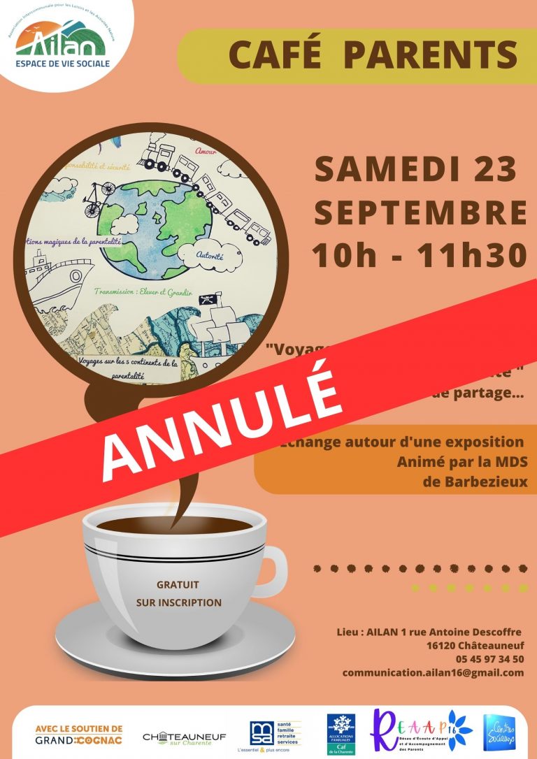 Le café parents du 23/09/023 est annulé